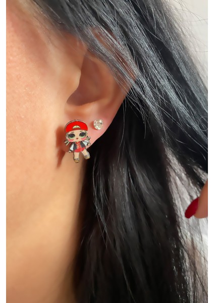 Kız Figürlü Küpe Seti