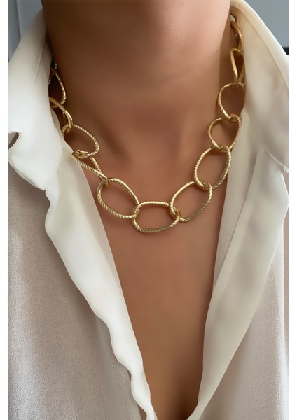 Kalın Zincir Gold Kolye