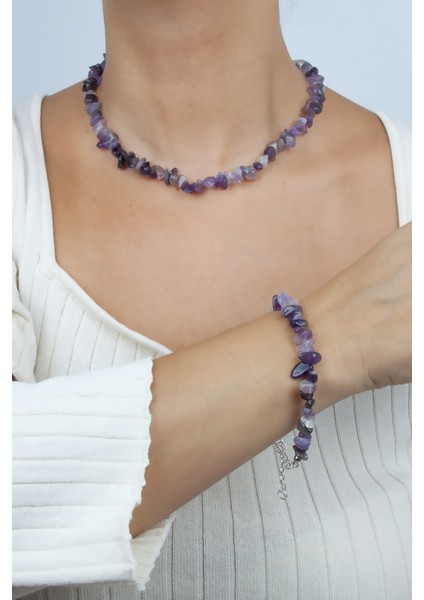 Ametis Doğaltaş Kolye Bileklik Set