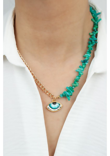 Yeşil Mercan Gold Zincir Kolye fiyatları