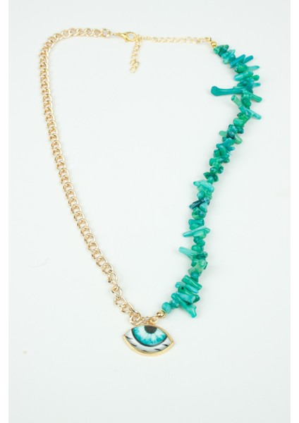 Yeşil Mercan Gold Zincir Kolye modelleri