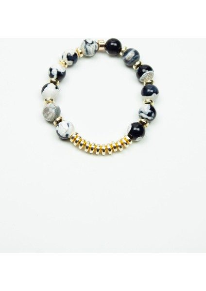 Akik ve Hematit Doğaltaş Kadın Bileklik