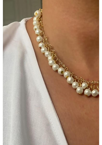 Inci Sallantılı Ince Zincir Kolye modelleri