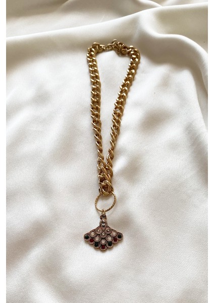 Renkli Uçlu Bronz Kolye fırsatları