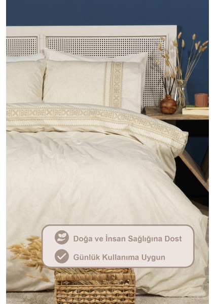 Aura Çift Kişilik Nevresim Takımı (200X220 Cm) Krem fiyatları