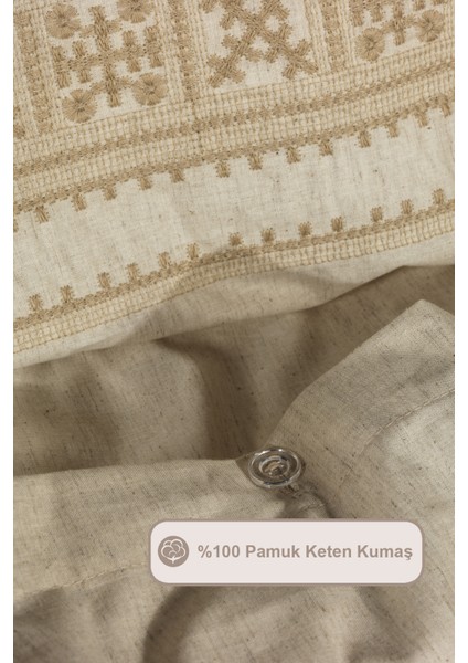 Aura Çift Kişilik Nevresim Takımı (200X220 Cm) Krem indirimleri