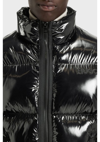 Kapitoneli Regular Fit Dik Yaka Su Itici Parlak Şişme Mont Erkek Mont 50549251 001 fırsatları