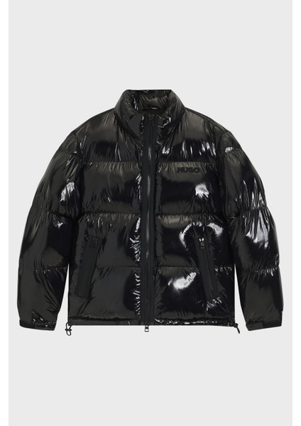 Kapitoneli Regular Fit Dik Yaka Su Itici Parlak Şişme Mont Erkek Mont 50549251 001