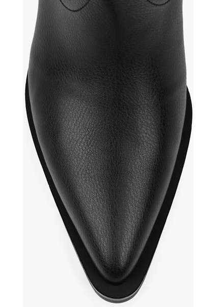 Kadın Kailey Siyah Cilt Kovboy Çizme indirimleri