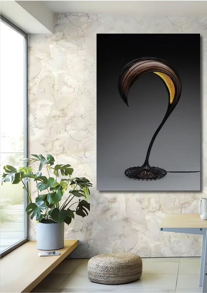 Ahşap Dekoratif Tablo Modern Sanat Yağlı Boya Görünümlü Lale Tasarımı Dikdörtgen Tablo