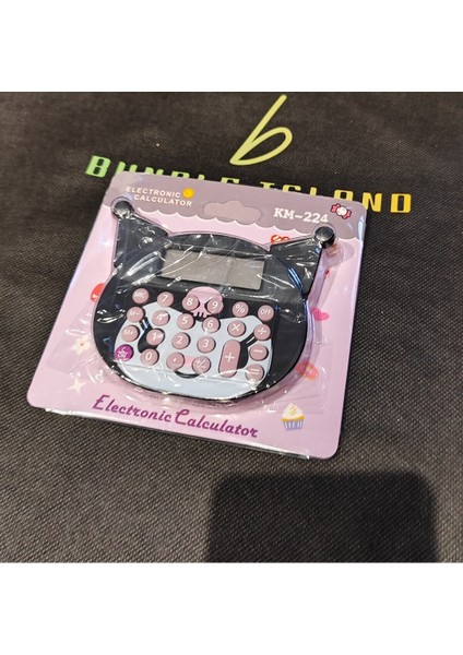 Kuromi Figürlü Küçük Boy Hesap Makinesi Siyah