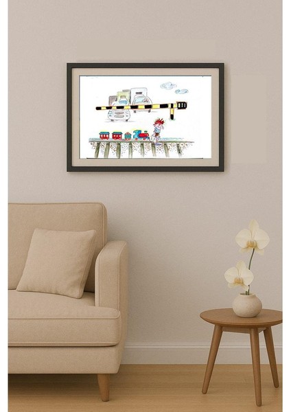 Serafim Bakoulis 43x15cm Orijinal Karikatür Tablo fiyatları