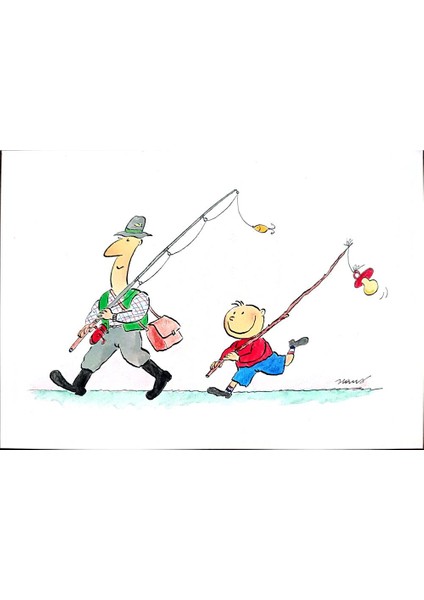 Ivan Haramija 29X21CM Orijinal Karikatür Tablo modelleri