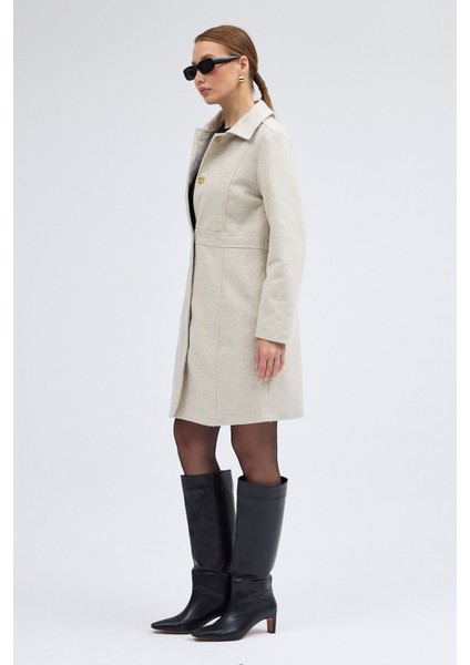 Dikiş Detaylı Tasarım Kaşe Kaban