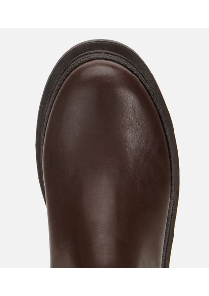 01BOH314880A480 KADIN Kahverengi Lastik Detaylı Kalın Tabanlı Düz Bot indirimleri