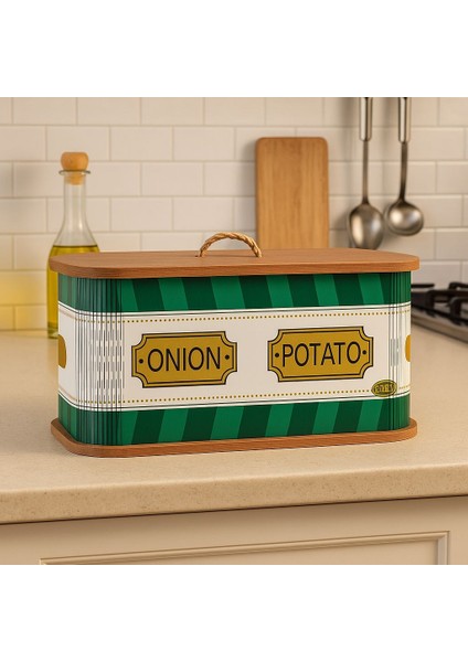 2 Bölmeli Kuş Desenli Ahşap Patates Soğan Sebze Saklama Sepeti Patates Soğanlık Lüx Sebzelik Kova fırsatları