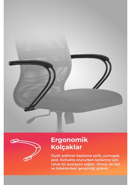 Ergolife Sit 8 Ofis Koltuğu | Krom Ayaklı, Tekerlekli, Siyah, Bilgisayar Sandalyesi - 411.58.1.222 indirimleri