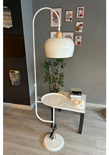 Lambader Beyaz Hareketli Başlık Sehpalı Modern Dekoratif Metal Oturma Odası Çalışma Odası Zemin fiyatları