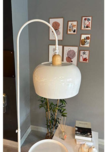 Lambader Beyaz Hareketli Başlık Sehpalı Modern Dekoratif Metal Oturma Odası Çalışma Odası Zemin modelleri