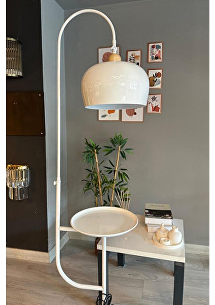 Lambader Beyaz Hareketli Başlık Sehpalı Modern Dekoratif Metal Oturma Odası Çalışma Odası Zemin indirimleri