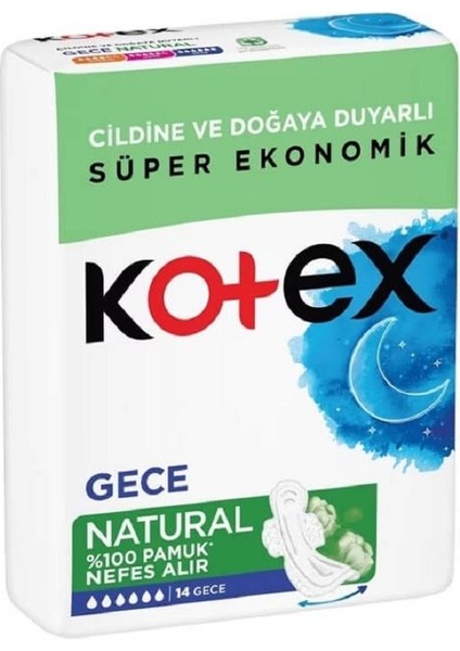 Naturel Dörtlü Gece 14'lü 4 Adet