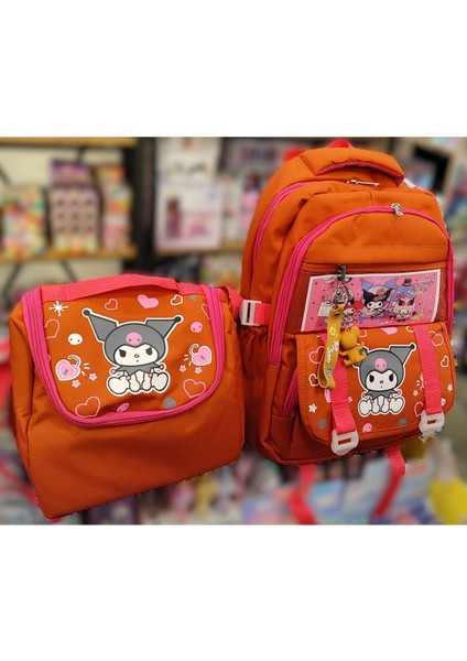 Kuromi Figürlü 4 Bölmeli Ilköğretim Sırt Çantası + Izoleli Beslenme Çantası