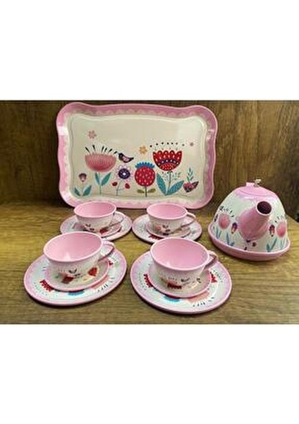 Kutulu 15 Parça Çay Seti Fincan Takımı Metal Evcilik Oyunu Pembe Kutulu Oyuncak Çay Seti fırsatları