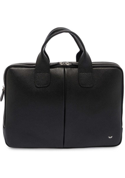 Siyah Hakiki Deri Erkek Evrak Çantası - S1EV00021512-A41