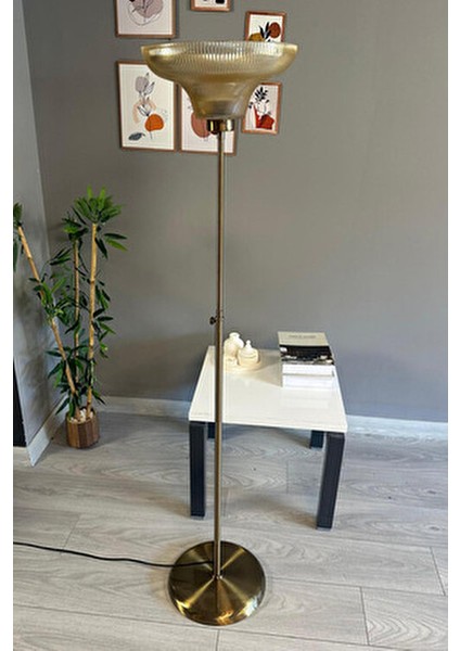 Cam Bal Rengi Düz Ince Gövde Lambader Modern Metal Oturma Odası fiyatları