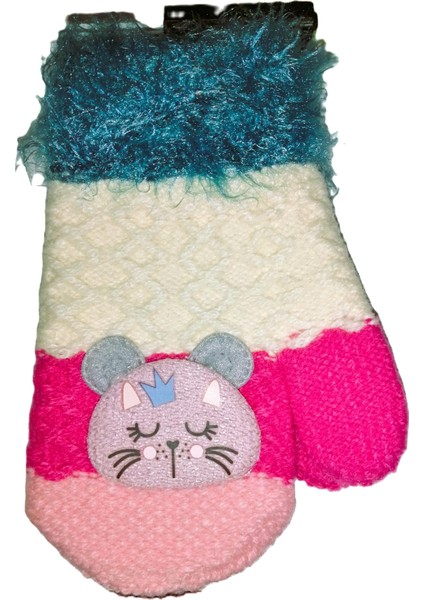 Kız Bebe Örme Tek Parmaklı Kedi Figürlü Eldiven 1-4 Yaş fırsatları