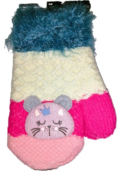 Kız Bebe Örme Tek Parmaklı Kedi Figürlü Eldiven 1-4 Yaş indirimleri