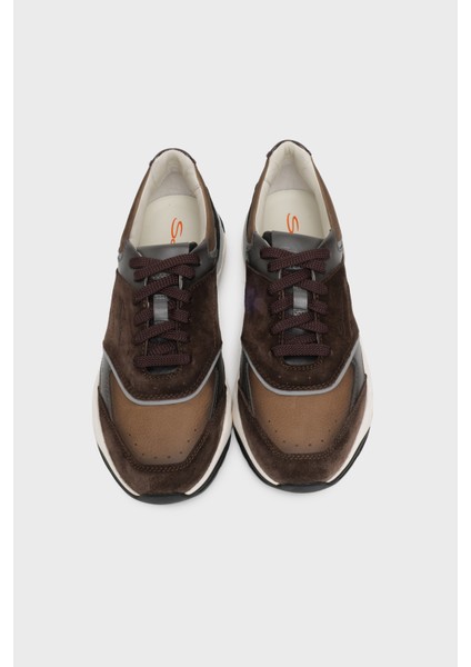 Süet Deri Logolu Sneakaer Ayakkabı Erkek Ayakkabı MBIM22112BINGFUIM50 modelleri