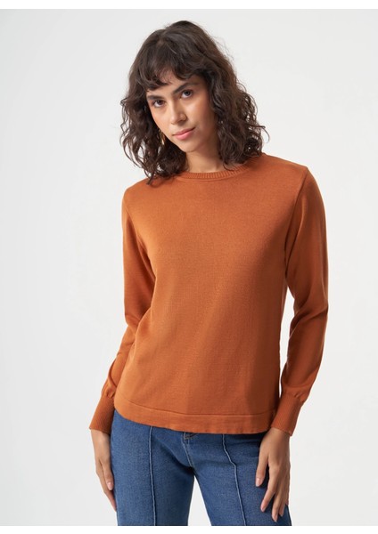 Bisiklet Yaka Normal Düz Taba Kazak Kadın M1MZ1030240010 fiyatları