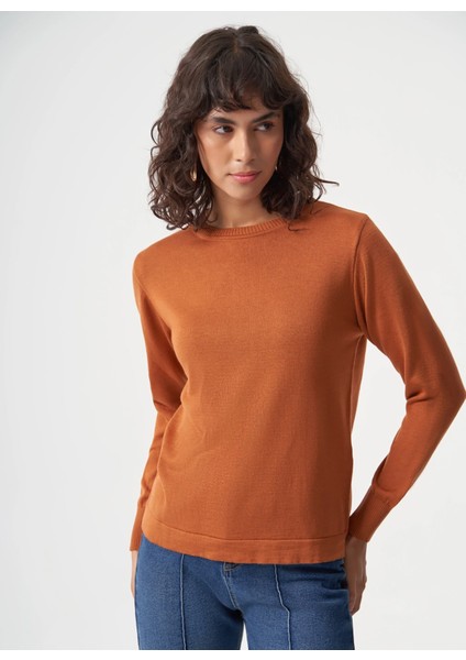 Bisiklet Yaka Normal Düz Taba Kazak Kadın M1MZ1030240010 modelleri