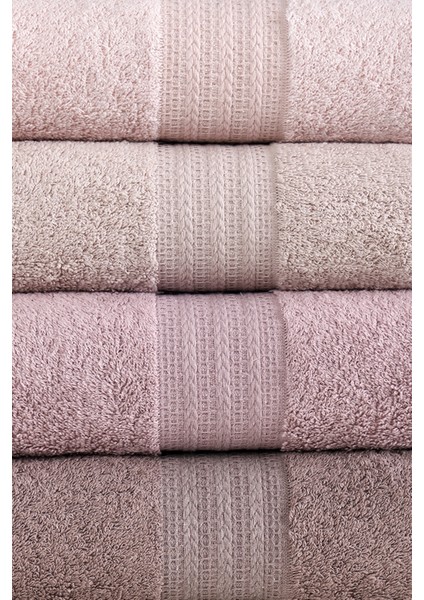 Rainbow Havlu Seti Pamuklu 4 Adet (50X90 Cm) Pudra fiyatları