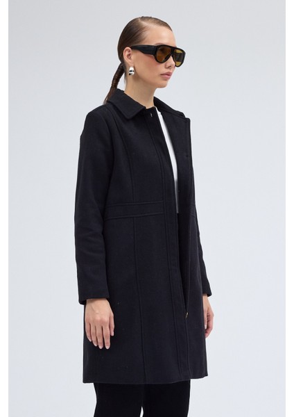 Dikiş Detaylı Tasarım Kaşe Kaban