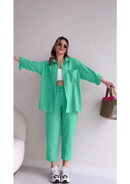 Keten Günlük Ikili Takım Elbise Pantolon Gömlek fırsatları