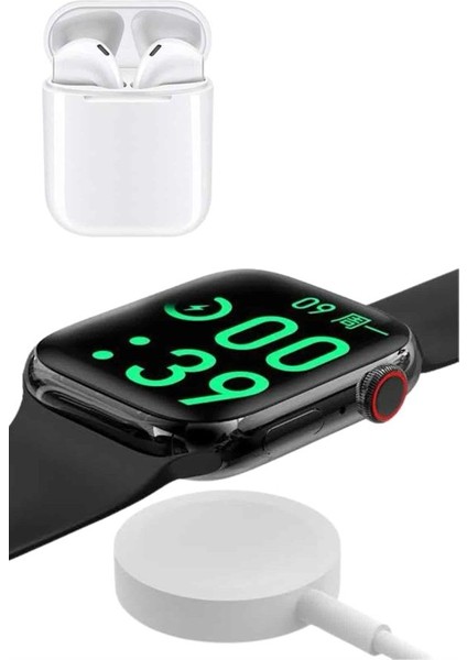 Akıllı Saat Gümüş Kasa Bluetooth Kulaklık Hediyeli Çok Fonksiyonlu Ikili Set fırsatları