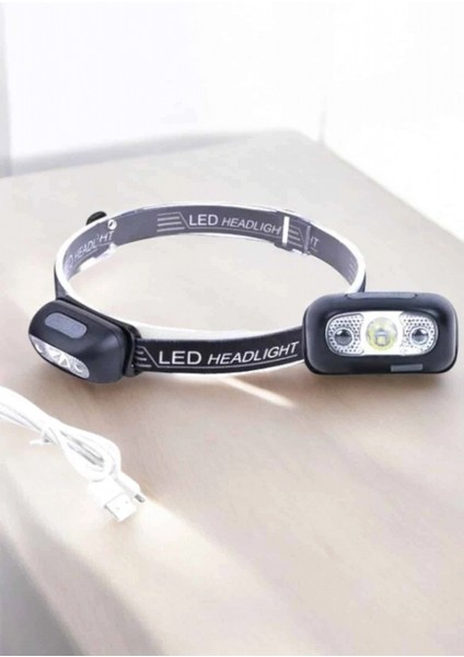 Kafa Lambası Kamp Lambası Sensörlü Şarjlı Ayarlanabilir fırsatları