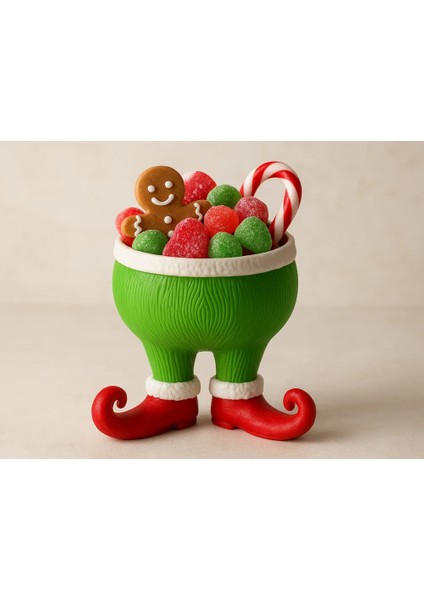 Yılbaşı Şekerlik – Dekoratif Kase | Yılbaşı Temalı Sunum ve Süsleme