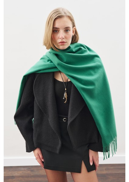Kaşmir Dokulu Şal Yeşil