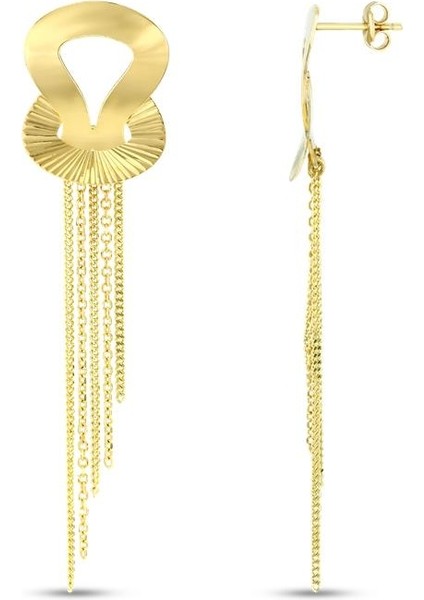 Tasarım Altın Küpe - 14K