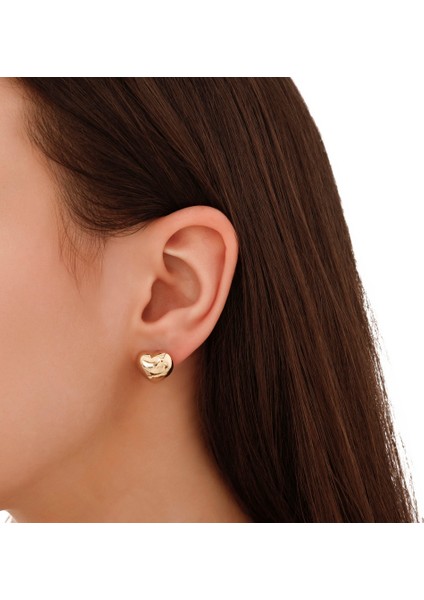 Kalpli Tasarım Altın Küpe - 14K modelleri