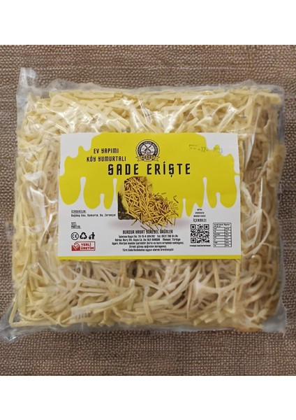 500 gr Ev Yapımı Sade Erişte