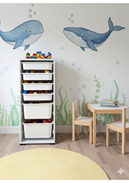 6 Çekmeceli Çok Amaçlı Oyuncak Dolabı ve Saklama Ünitesi – Çocuk Odası Düzenleyici Etiket Hediyeli modelleri