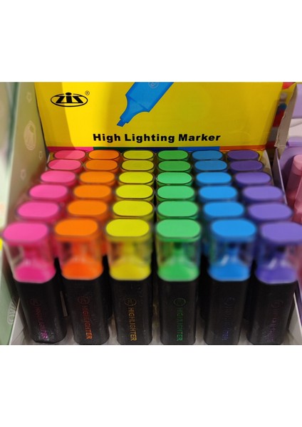 6 Lı Fosforlu Kalem Seti Şeffa Kapak AD90333 fiyatları