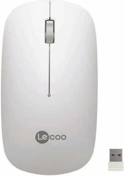 Lecoo WS214 Beyaz Optik Kablosuz Mouse
