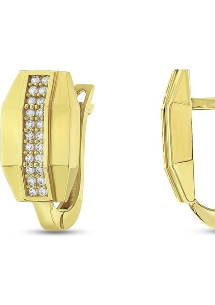 Taşlı Altın Küpe - 14K fiyatları