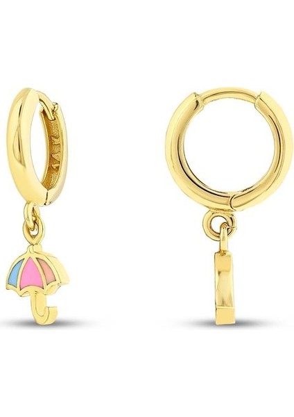 Figürlü Altın Çocuk Küpe - 14K