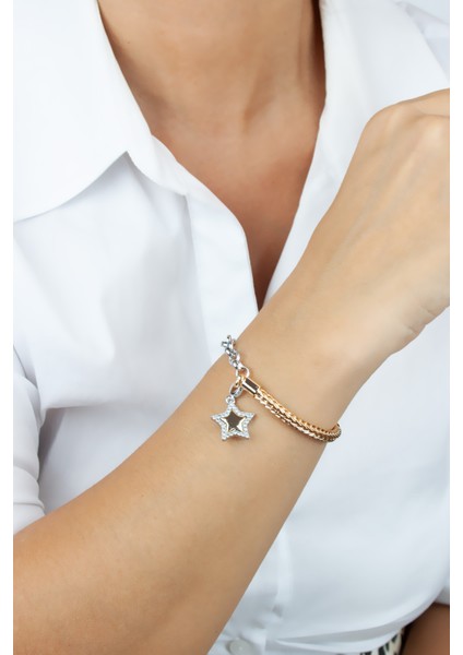 Kontras Renk Yıldız Figürlü Bileklik